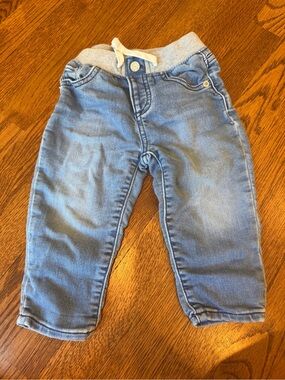 GAP Light Blue Baby Pull-On Denim Pants size 12-18m